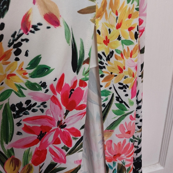 Rebecca B. Floral Maxi Dress with Slit, size 4 - Picture 5 of 8